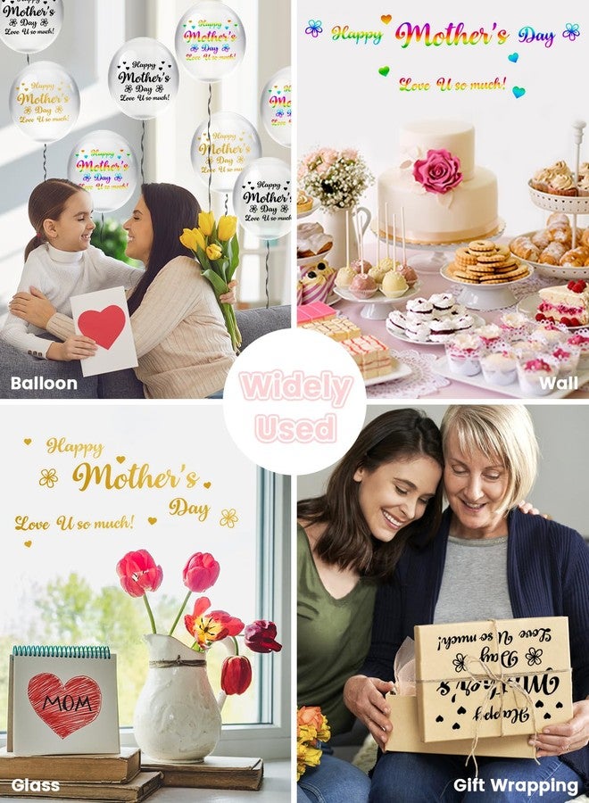 DECEED 30 Sheets Mother's Day Bobo Balloon Stickers Mothers Day Letters Stickers Mom Day DIY Balloon Decals Happy Mother's Day Party Decorations Supplies - Image 4